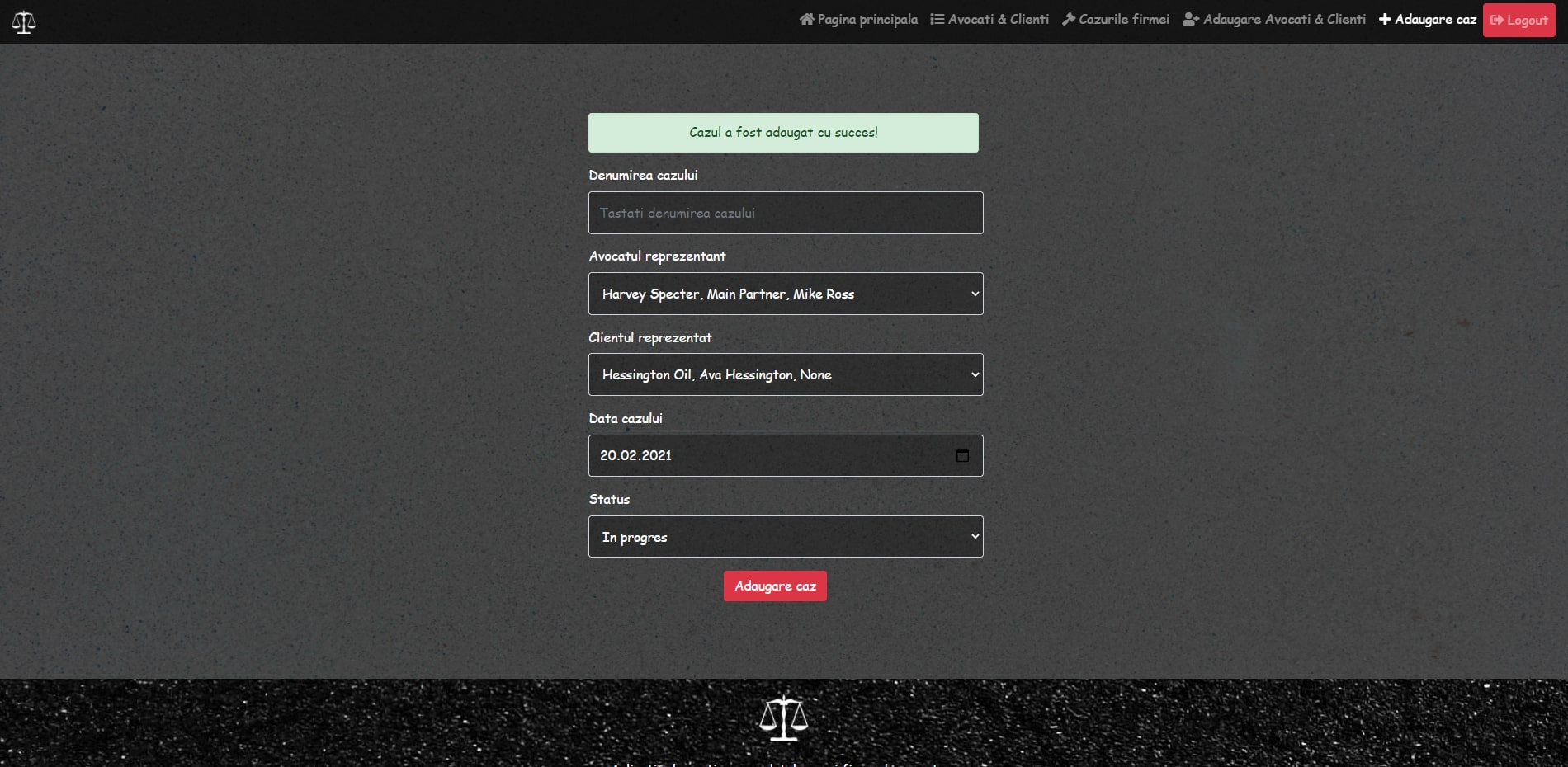 Designing interfaces for databases project